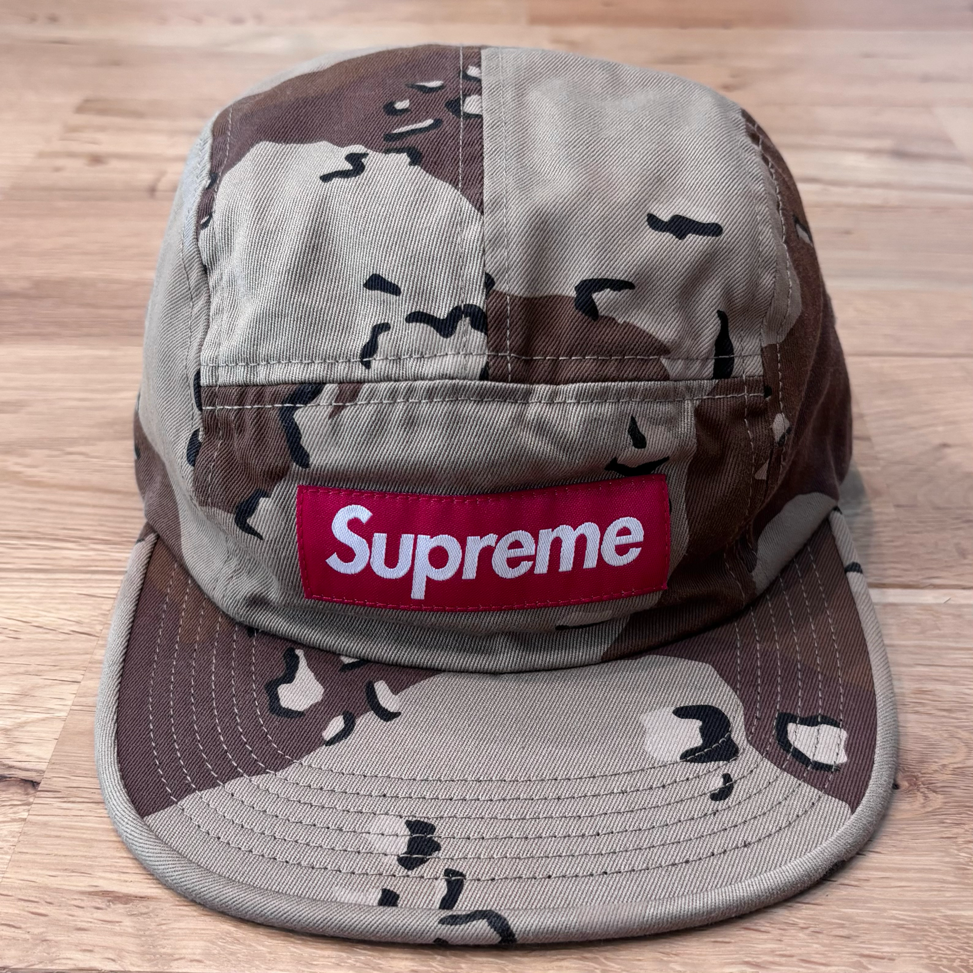 Supreme Washed Chino Twill Camp Cap デザートカモ ボックスロゴ キャップ チノツイル