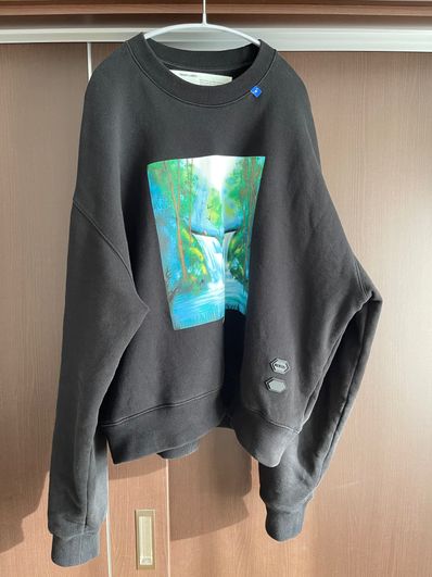 OFF-WHITE Diag Waterfall Hoodie "Black"