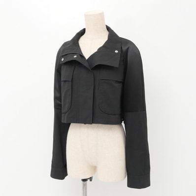 ■美品■2022年製■Sacai サカイ ジャケット サイズ2 ショートジャケットジップアップジャケット 異素材切替 ブランド古着【中古】20240603/GP7854