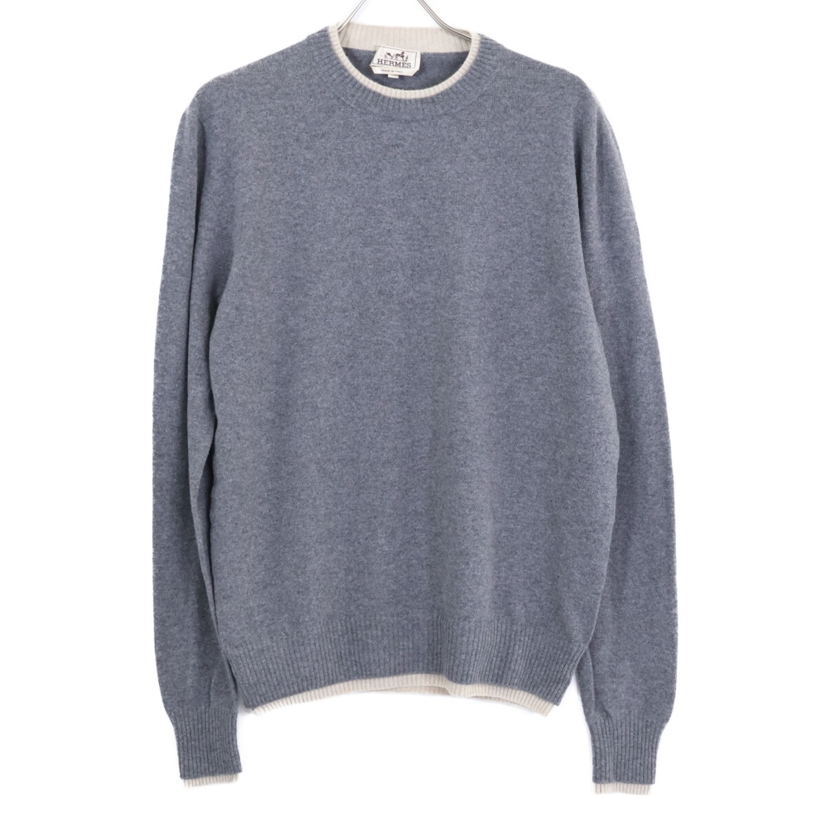 エルメス ウール レイヤード ニットセーター L