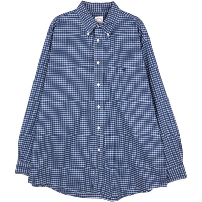 古着 ブルックスブラザーズ Brooks Brothers Est.1818 MADISON 長袖 ボタンダウンチェックシャツ メンズXL相当/eaa662799