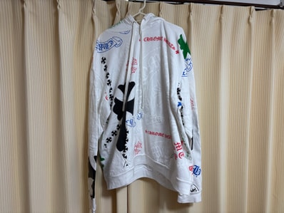 Chrome Hearts Stencil Pattern Print Hoodie Online Exclusive "White/Multi Color"