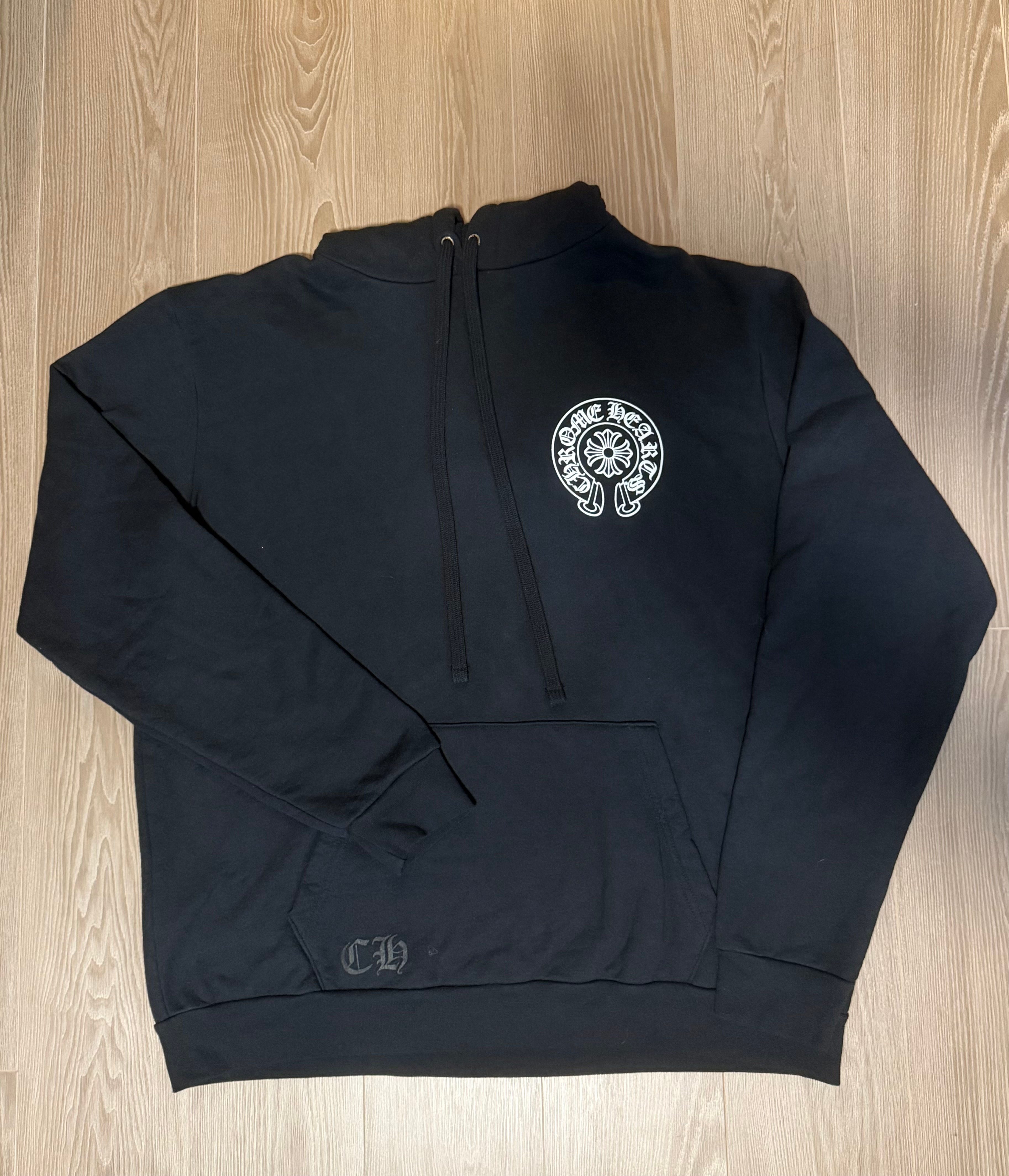 Chrome Hearts Tokyo Exclusive Horseshoe Print Pullover Hoodie "Black"