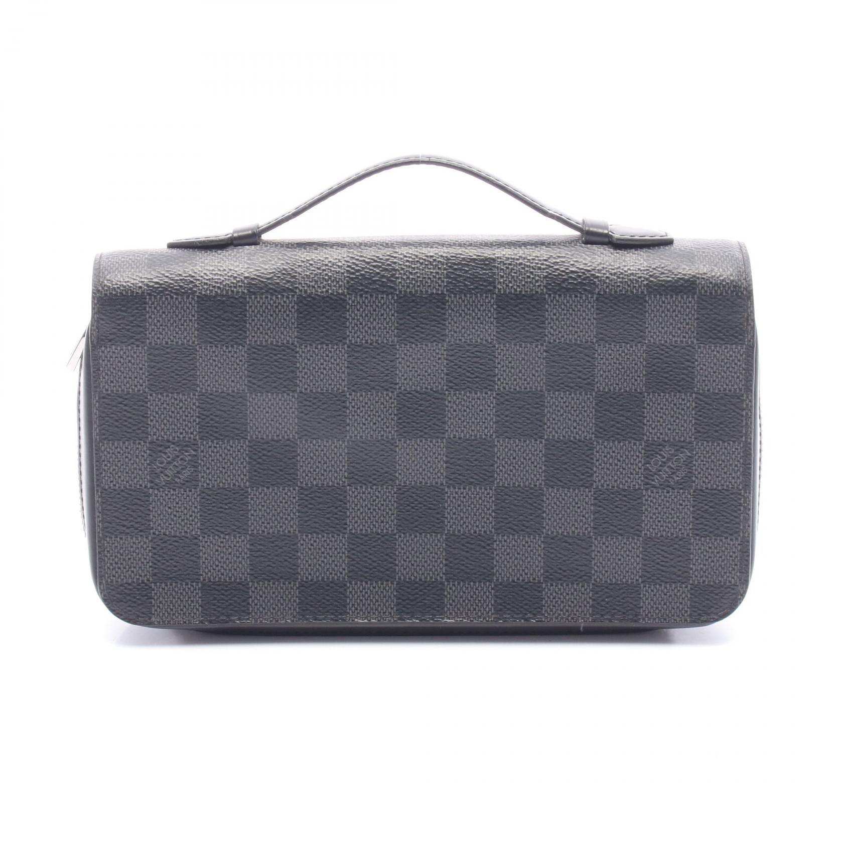 ルイ・ヴィトン LOUIS VUITTON ジッピーXL ラウンド長財布 財布 レザー PVC ダミエ・グラフィット メンズ ブラック系 N41503 【中古】