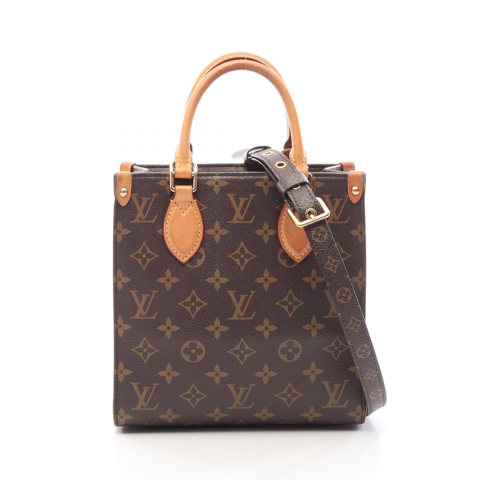 ルイ・ヴィトン LOUIS VUITTON サックプラBB モノグラム 2WAY ハンドバッグ バッグ PVCコーティングキャンバス レザー レディース ブラウン系 M45847 【中古】