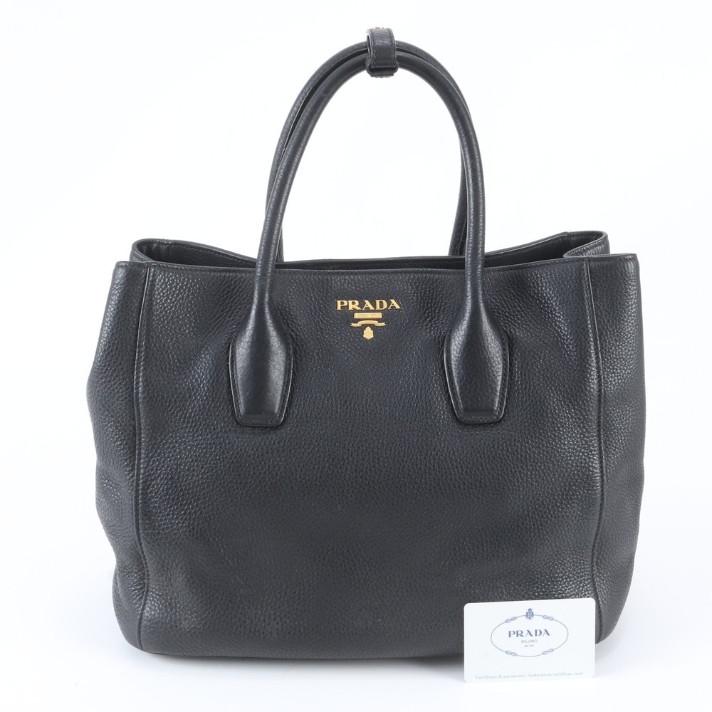 ■極美品 プラダ トライアングルロゴ BN2694 トート バッグ レザー