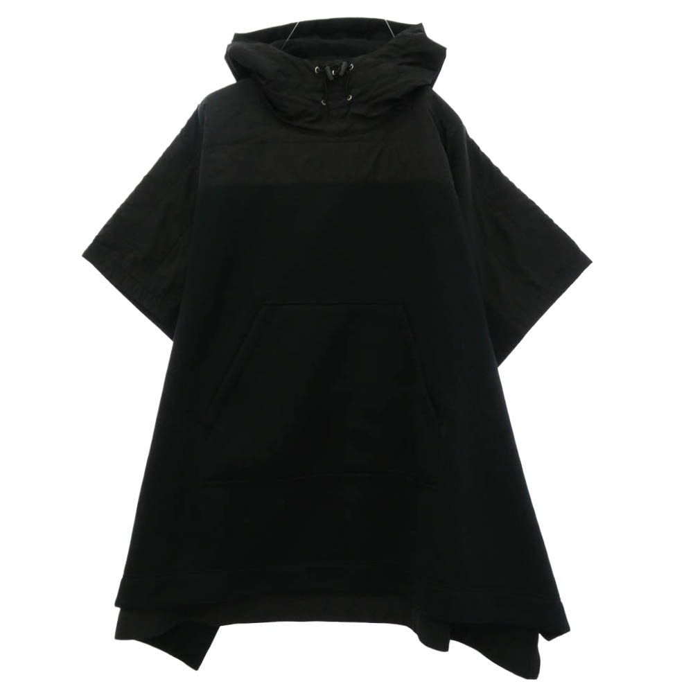 MONCLER モンクレール 21SS G10938G52100 MAGLIA CON CAPPUCCIO ロゴ プルオーバー スウェット パーカー ポンチョ ブラック系 M【中古】
