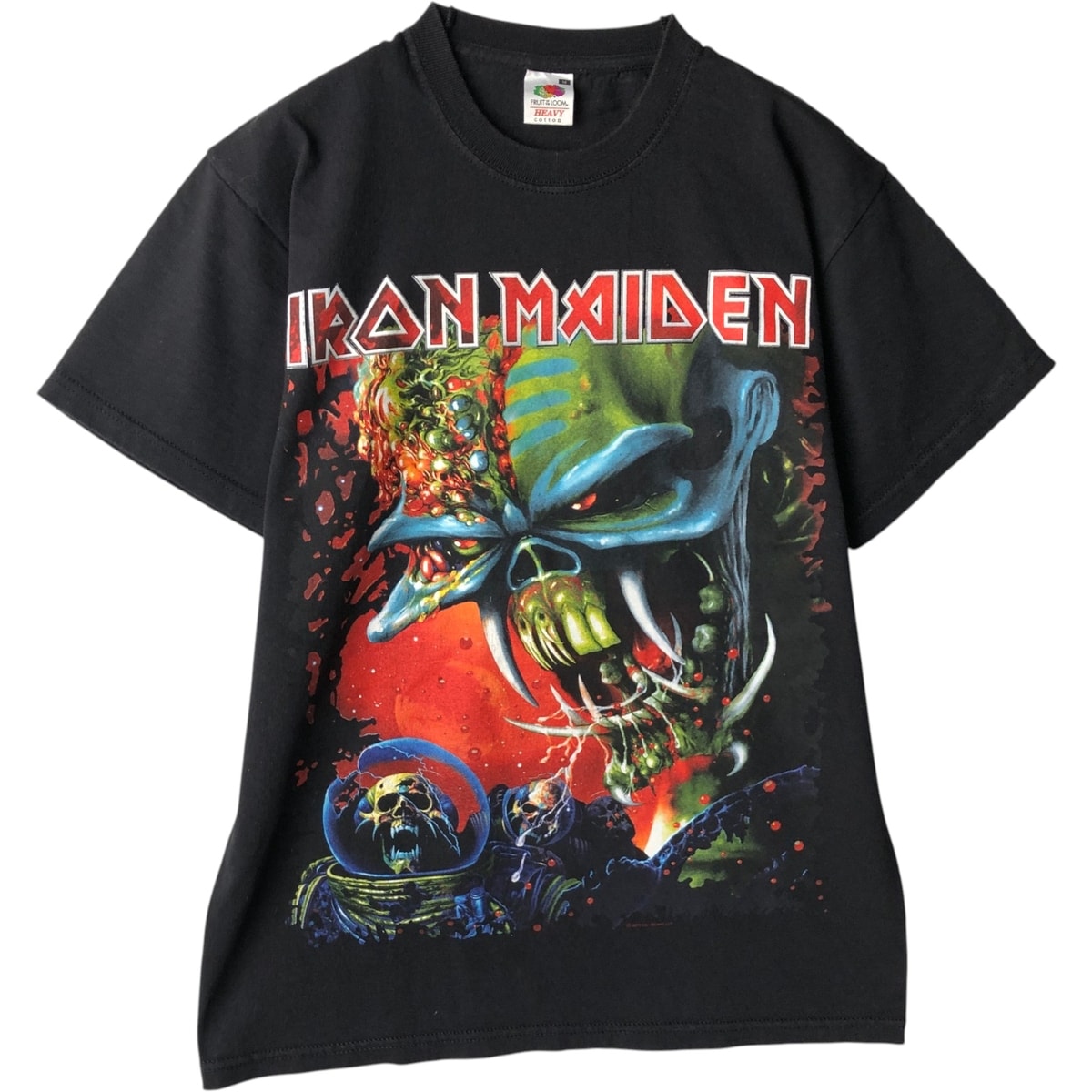 古着 フルーツオブザルーム FRUIT OF THE LOOM HEAVY COTTON IRON MAIDEN アイアンメイデン バンドTシャツ バンT メンズM相当/eaa640404