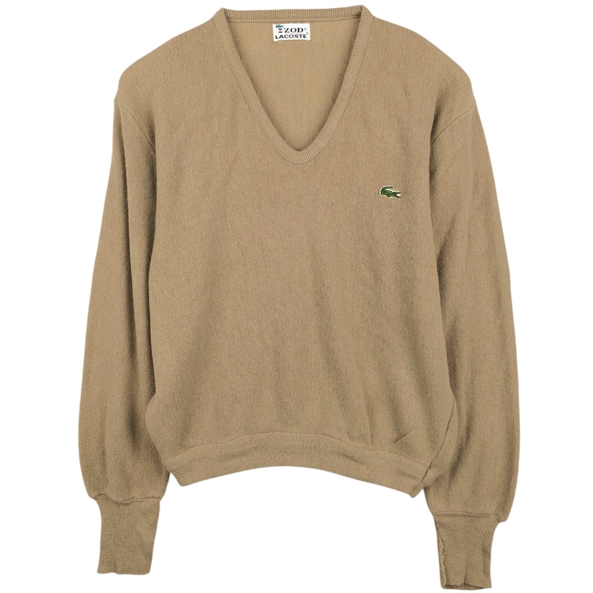 古着 ラコステ LACOSTE IZOD Vネック アクリルニットセーター USA製 メンズM相当/eaa654408