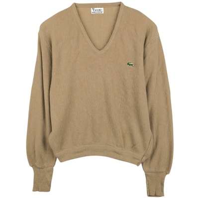 古着 ラコステ LACOSTE IZOD Vネック アクリルニットセーター USA製 メンズM相当/eaa654408