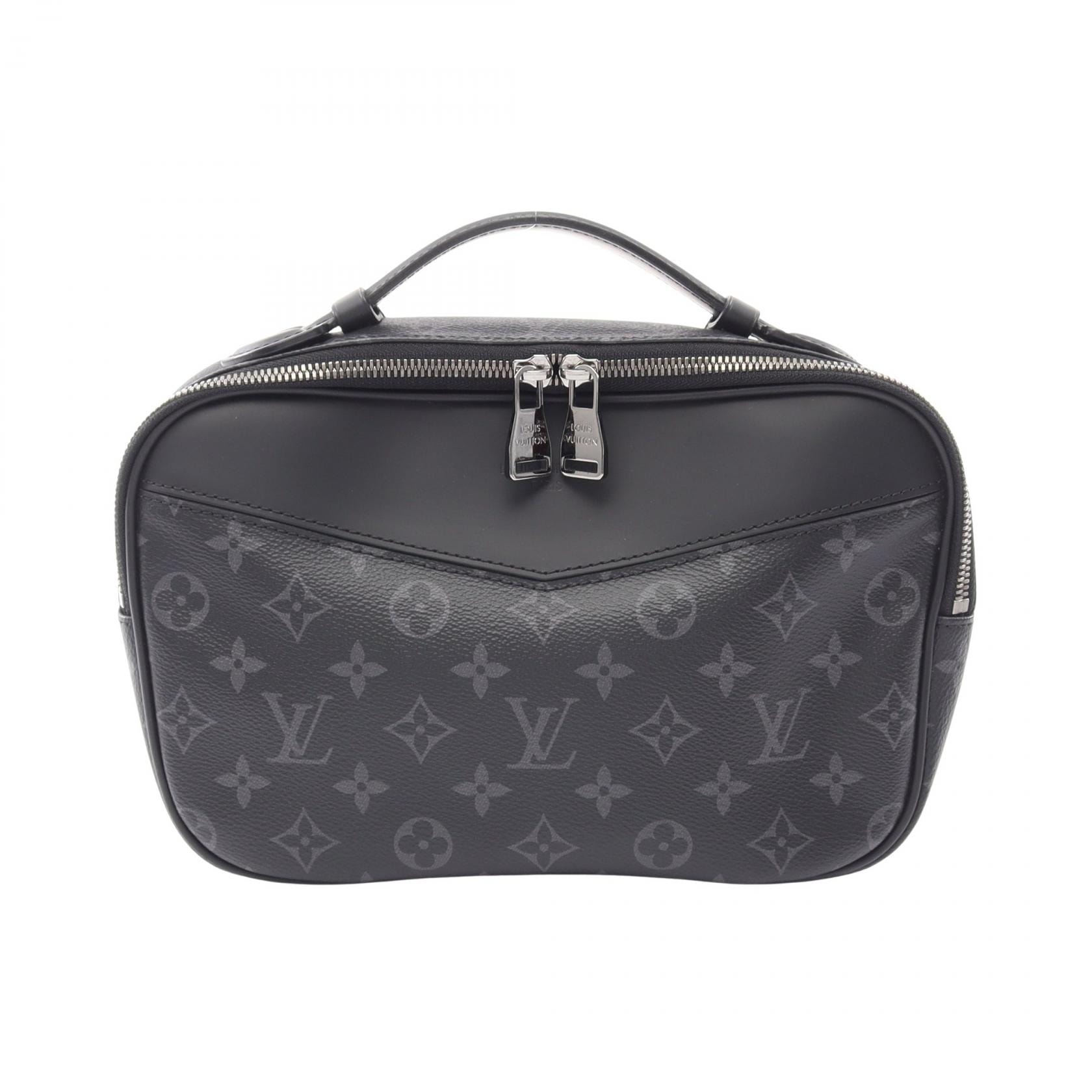 ルイ・ヴィトン LOUIS VUITTON バムバッグ モノグラムエクリプス ウエストバッグ ボディバッグ バッグ PVCコーティングキャンバス レザー メンズ ブラック系 M42906 【中古】
