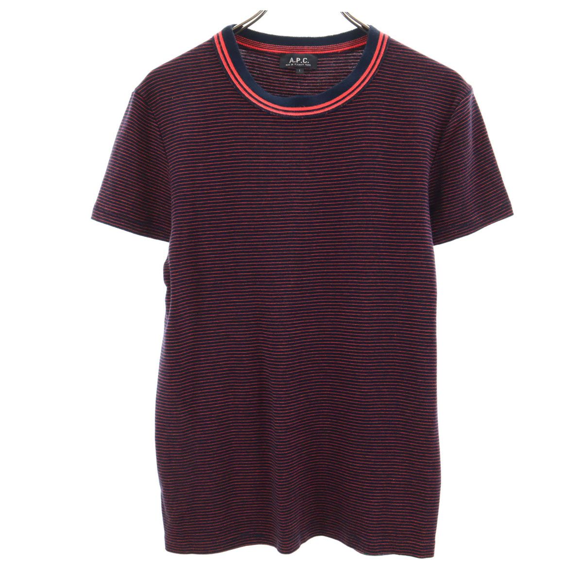 A.P.C. アーペーセー フランス製 オールド ボーダー柄 半袖 Tシャツ 1 ネイビー