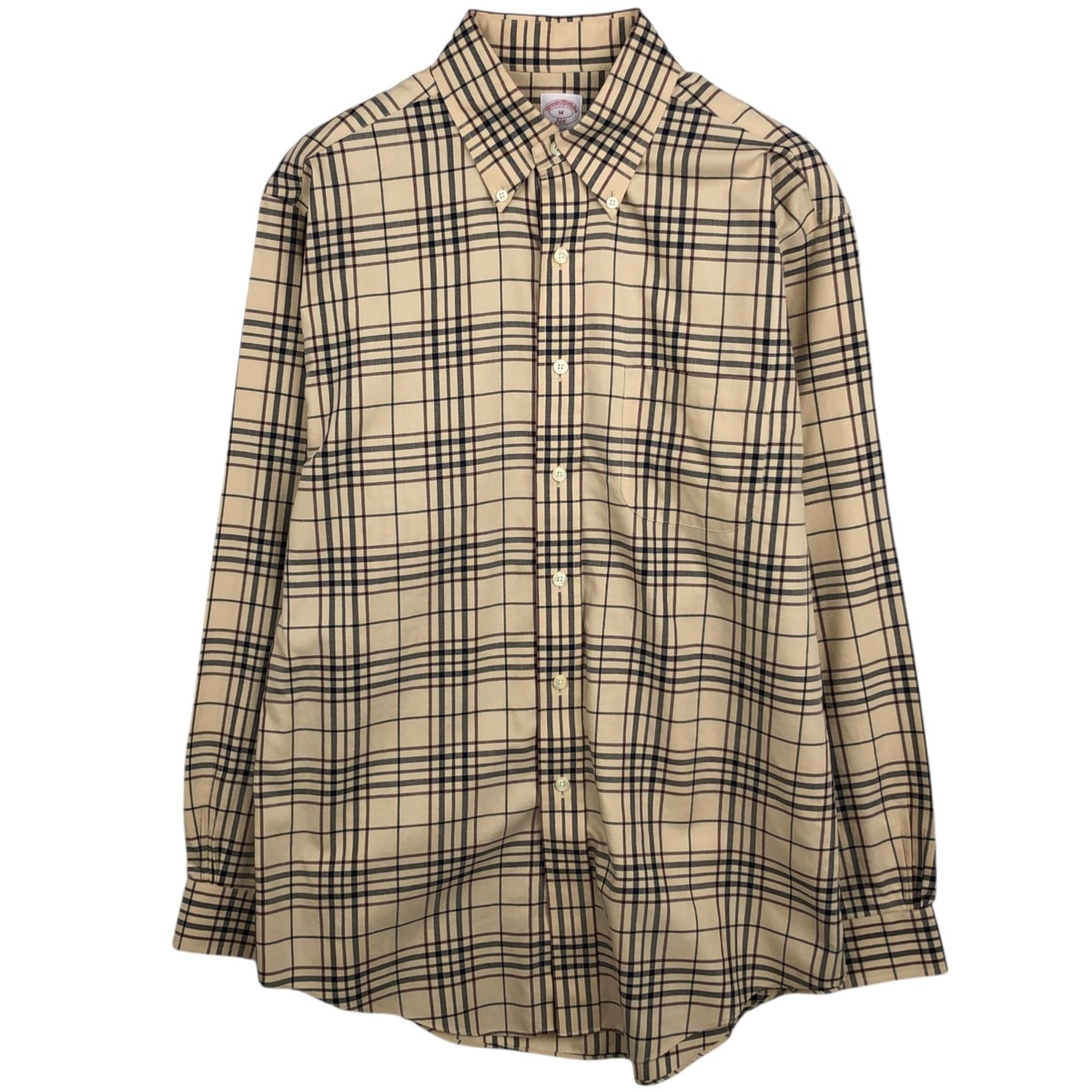 古着 ブルックスブラザーズ Brooks Brothers 346 長袖 ボタンダウンチェックシャツ メンズM相当/eaa478137
