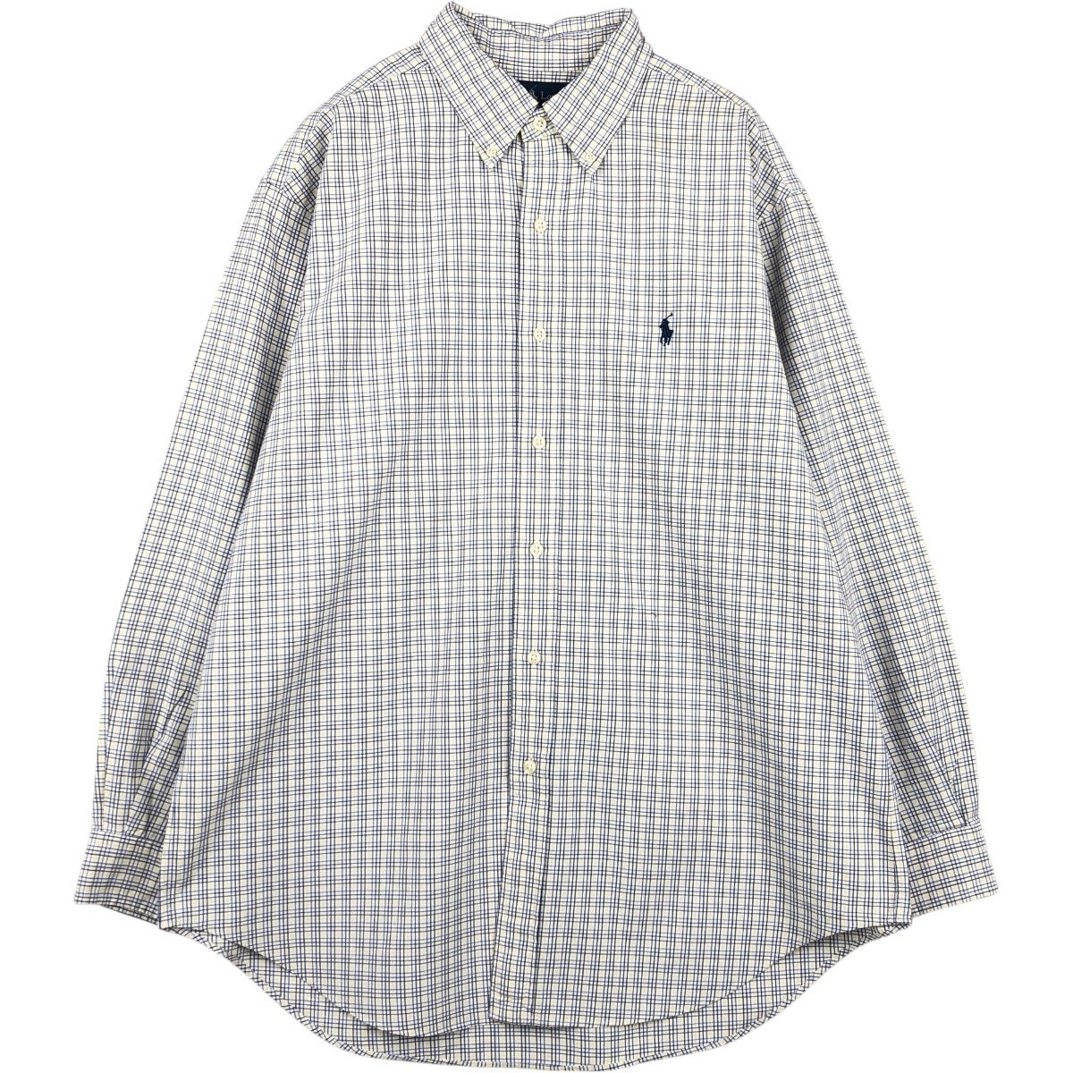 古着 ラルフローレン Ralph Lauren CLASSIC FIT 長袖 ボタンダウンチェックシャツ メンズXL相当/eaa678089