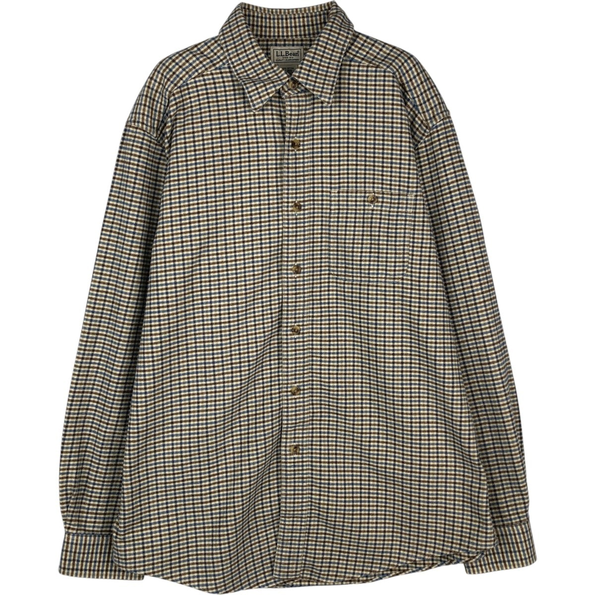 古着 90~00年代 エルエルビーン L.L.Bean 長袖 フランネルチェックシャツ メンズM相当/eaa477659