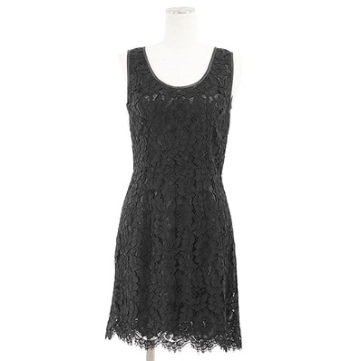 【未使用】 ドルチェアンドガッバーナ レース ノースリーブ ワンピース レディース ブラック 42 DOLCE&GABBANA