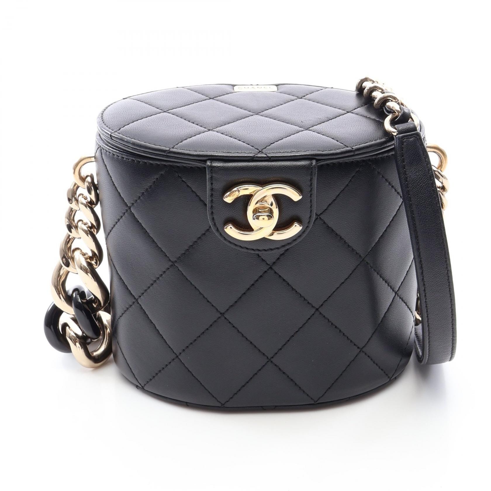 シャネル CHANEL マトラッセ ショルダーバッグ バッグ ラムスキン(羊革) レディース ブラック系 AS1355 【中古】