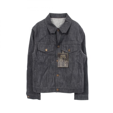 ルイ・ヴィトン LOUIS VUITTON ステープルライン シャドー モノグラム デニムジャケット 衣料品 アウター コットン レディース グレー系 RM212Q E53 HLA55W 【中古】