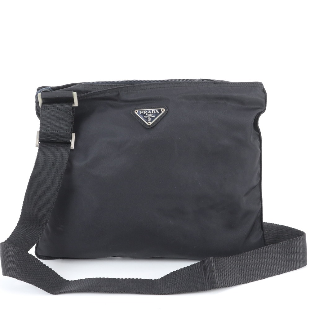 ■美品 プラダ テスート ナイロントライアングルロゴショルダーバッグ