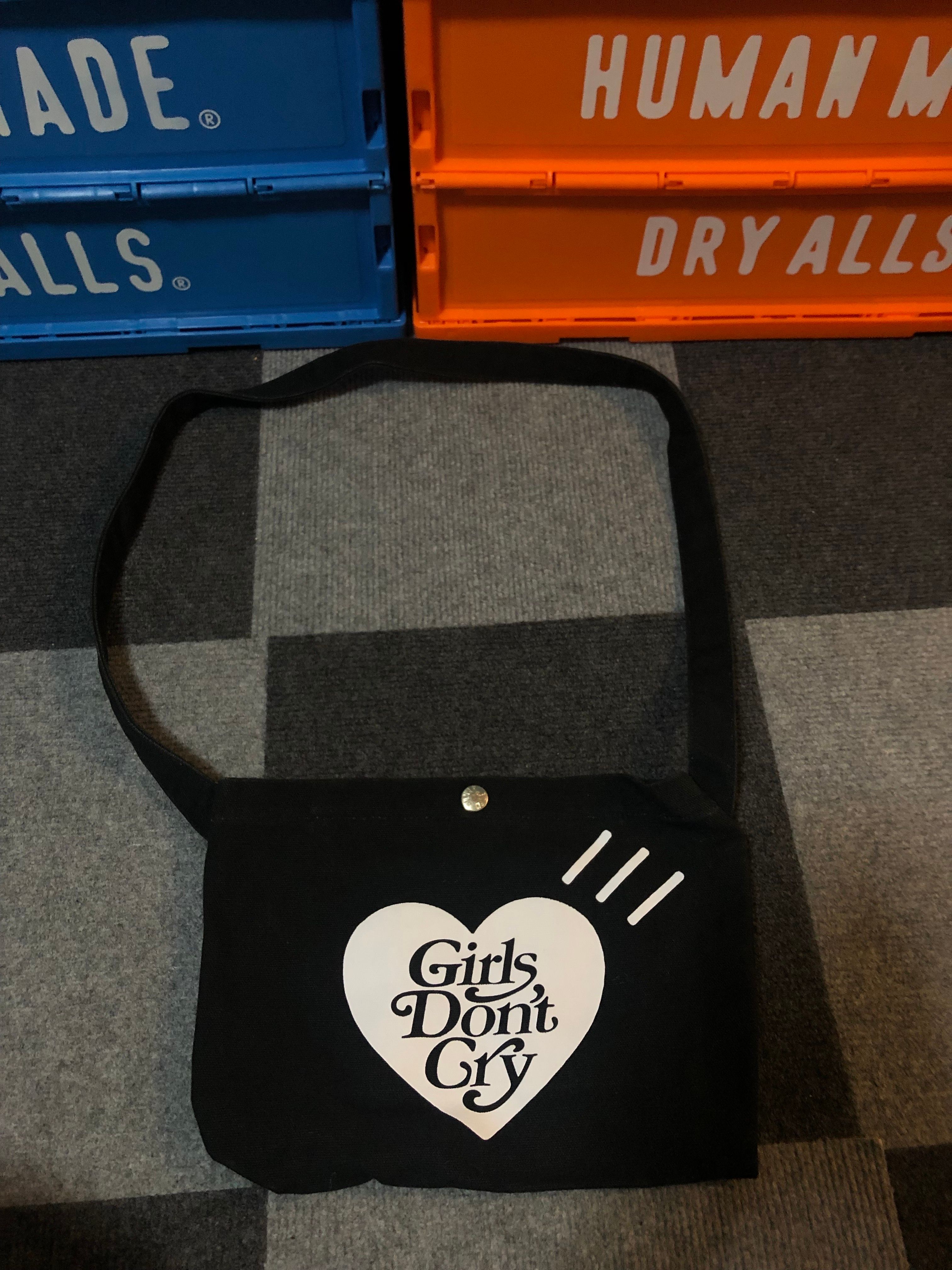 HUMAN MADE Girls Don't Cry Satchel "Black" / VERDY