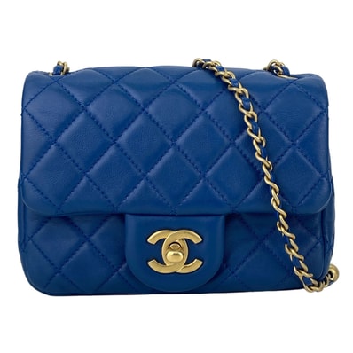 CHANEL シャネル ミニマトラッセ チェーンショルダーバッグ 17 ショルダーバッグ AS1786 レザー ラムスキン ブルー レディース【中古】