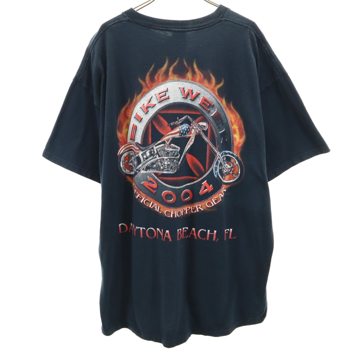 FRUIT OF THE LOOM フルーツオブザルーム 2004 BIKE WEEK 半袖 Tシャツ 2XL ブラック系 バイク ビッグサイズ