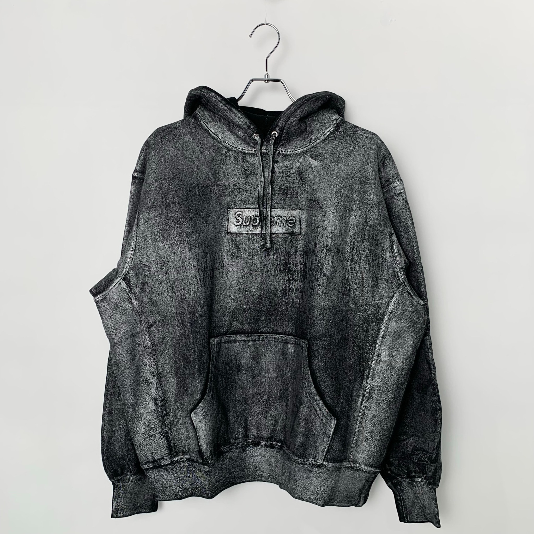 Supreme x MM6 Maison Margiela Foil Box Logo Hooded Sweatshirt "Black"