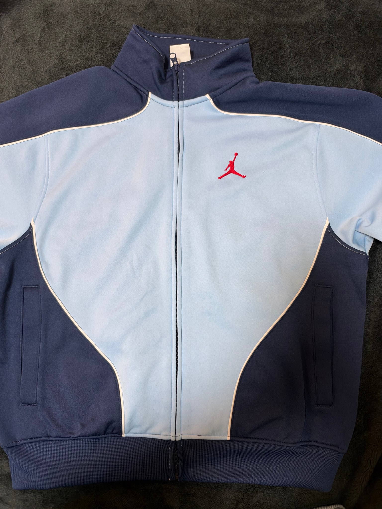 Supreme x Jordan Tricot Track Jacket "Blue"