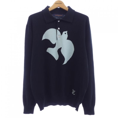 ルイヴィトン LOUIS VUITTON グラフィックロングスリーブニットポロ HON02WSQ3 ポロシャツ
