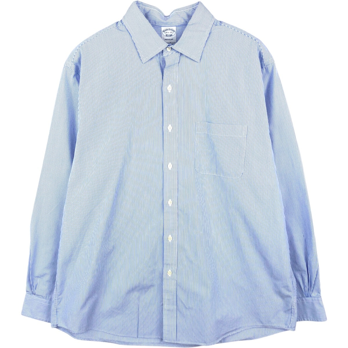 古着 ブルックスブラザーズ Brooks Brothers Est.1818 REGULAR 長袖 コットンストライプシャツ メンズL相当/eaa662820
