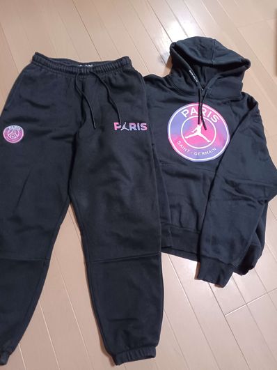 Jordan Paris Saint-Germain Fleece Travel FZ Hoodie "Black"
