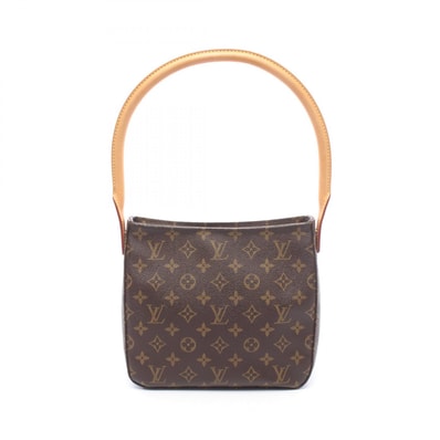 ルイ・ヴィトン LOUIS VUITTON ルーピングMM モノグラム ショルダーバッグ バッグ PVCコーティングキャンバス レザー モノグラム レディース ブラウン系 M51146 【中古】