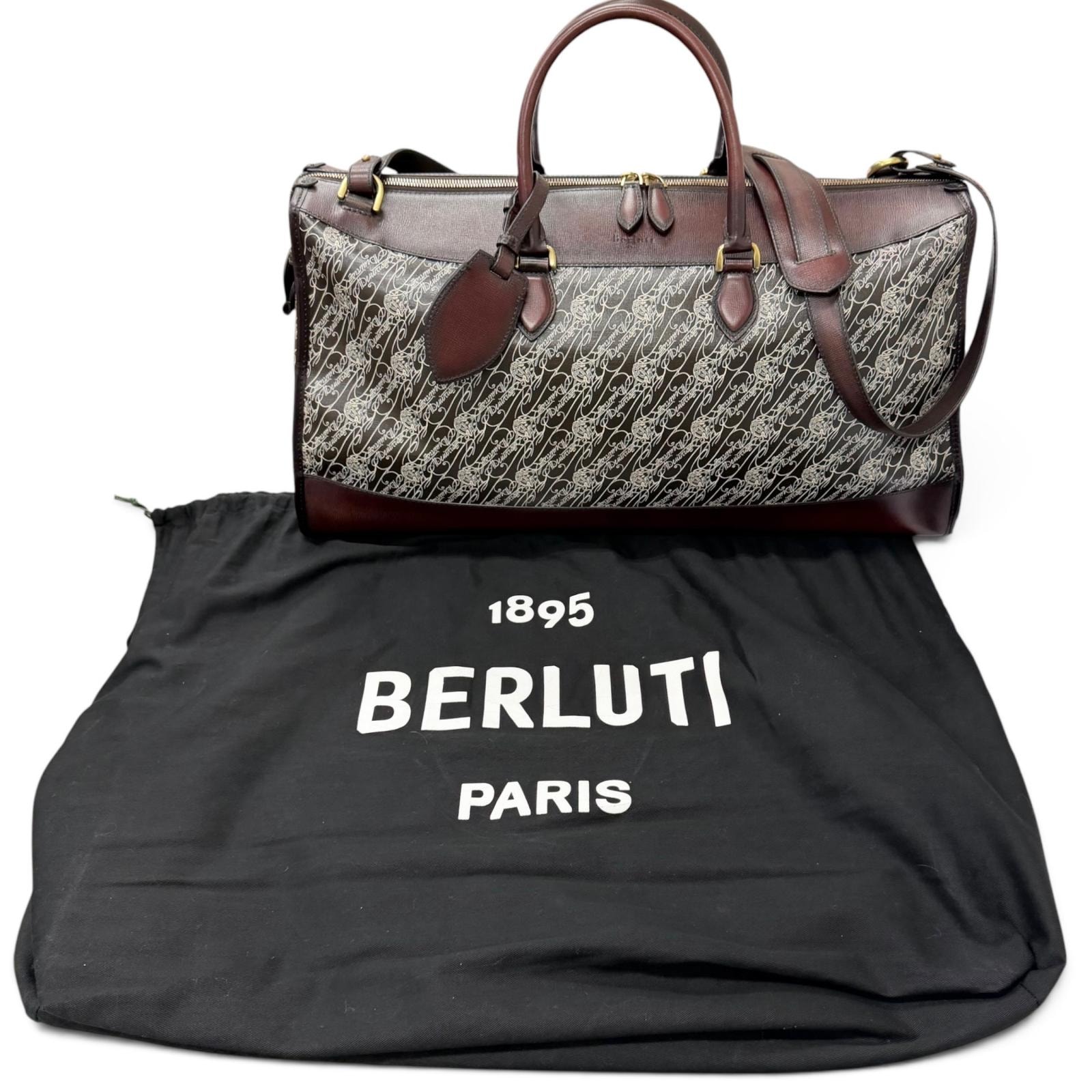 定価85万 新品 Berluti トラベルバッグ トワルマルブフ ボストンバッグ A (未使用に近い)】極美品 ベルルッティ ボストンバッグ