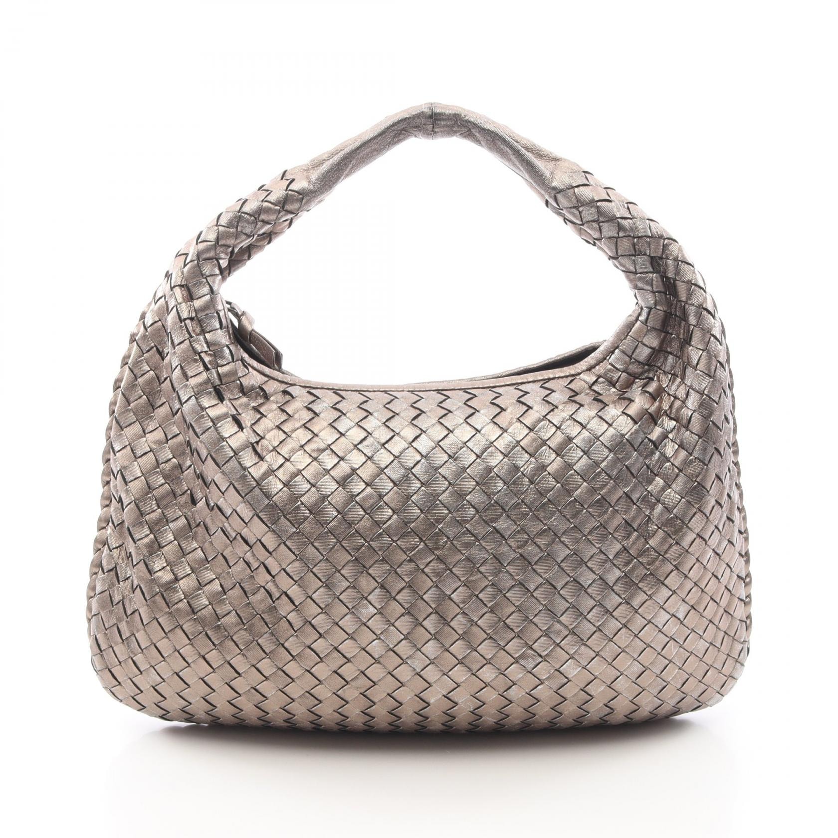 ボッテガヴェネタ BOTTEGA VENETA ヴェネタバッグ イントレチャート ショルダーバッグ バッグ レザー レディース ゴールド系 【中古】