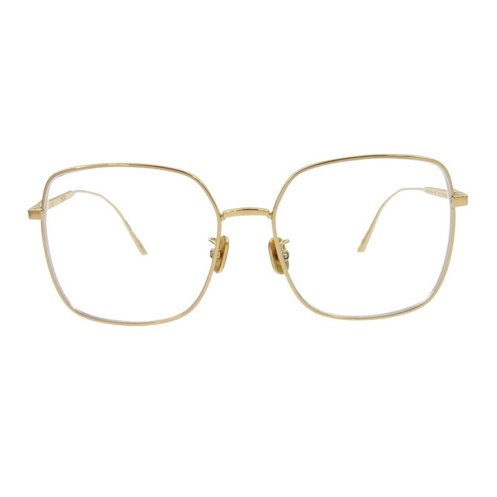 Christian Dior クリスチャンディオール メガネ TF07021082 度入りレンズ GEMDIORO SU A000 眼鏡 メガネ アイウェア ゴールド系 56□16 145【中古】