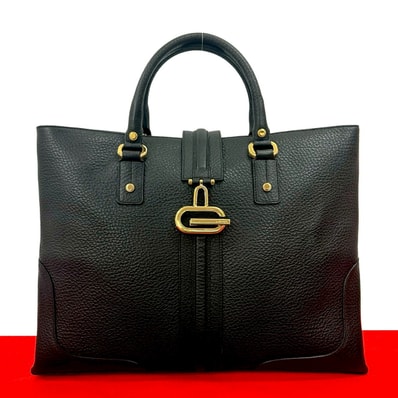 GUCCI グッチ G ロゴ 金具 レザー トートバッグ ブラック
29976