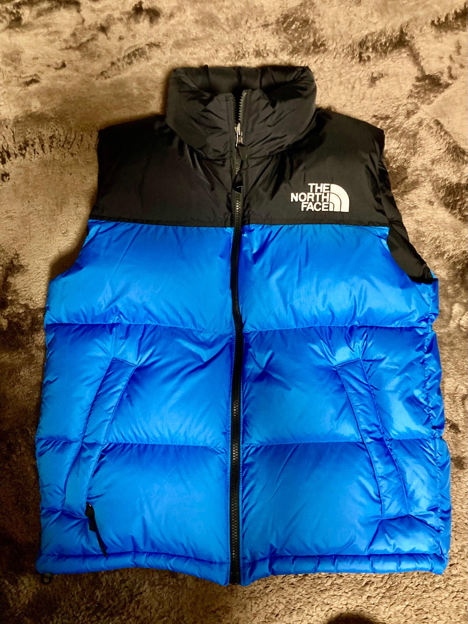 The North Face Nuptse Vest "Black/Clear Lake Blue"