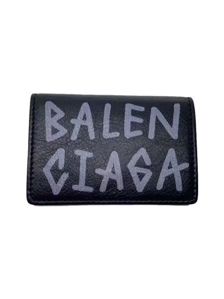 BALENCIAGA Graffiti Mini Wallet "Black"