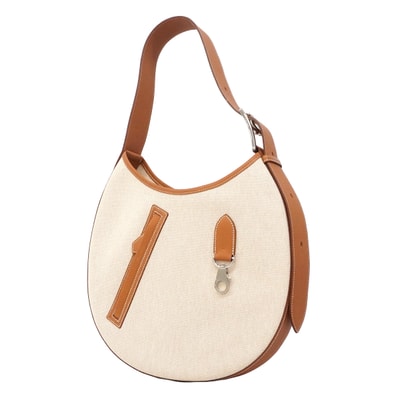 ★SALE【6hd4213】エルメス ショルダーバッグ アルソン トワルアッシュ ゴールド シルバー金具 W刻印【中古】レディース