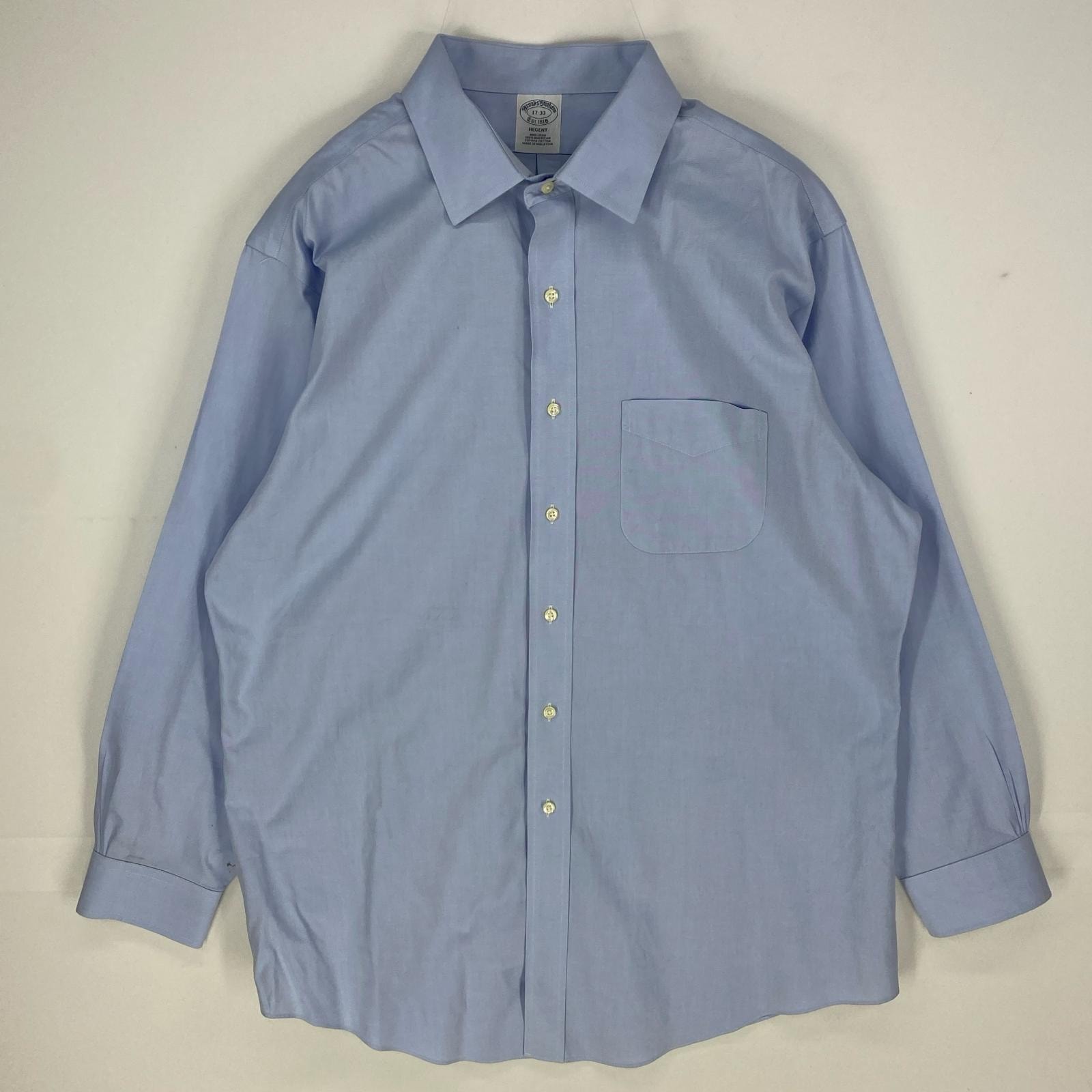 古着 ブルックスブラザーズ Brooks Brothers 長袖シャツ REGENT 1818 胸ポケット ロングスリーブ XL  水色系 メンズ