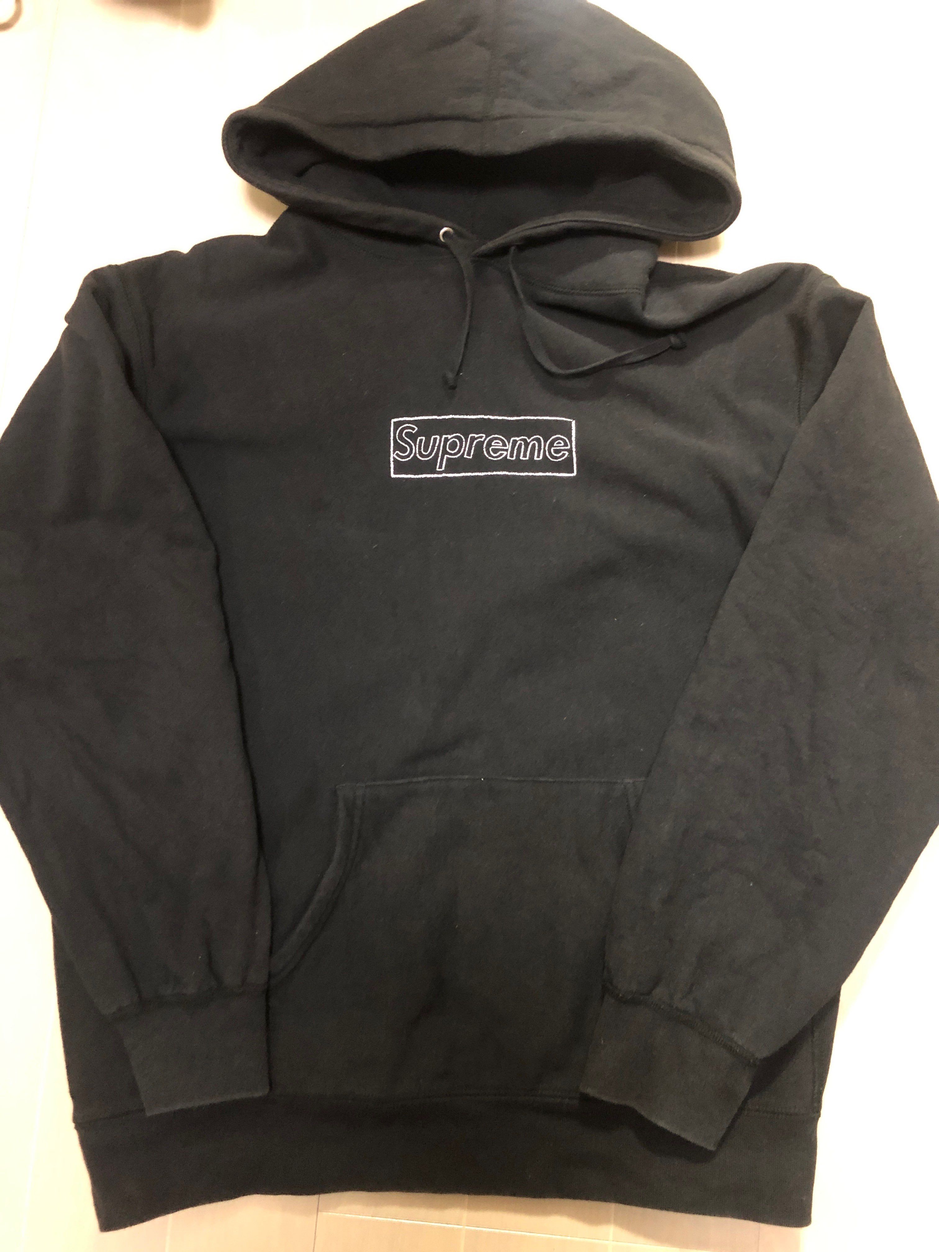 Supreme KAWS Chalk Logo Hooded Sweatshirt "Black"(2021)