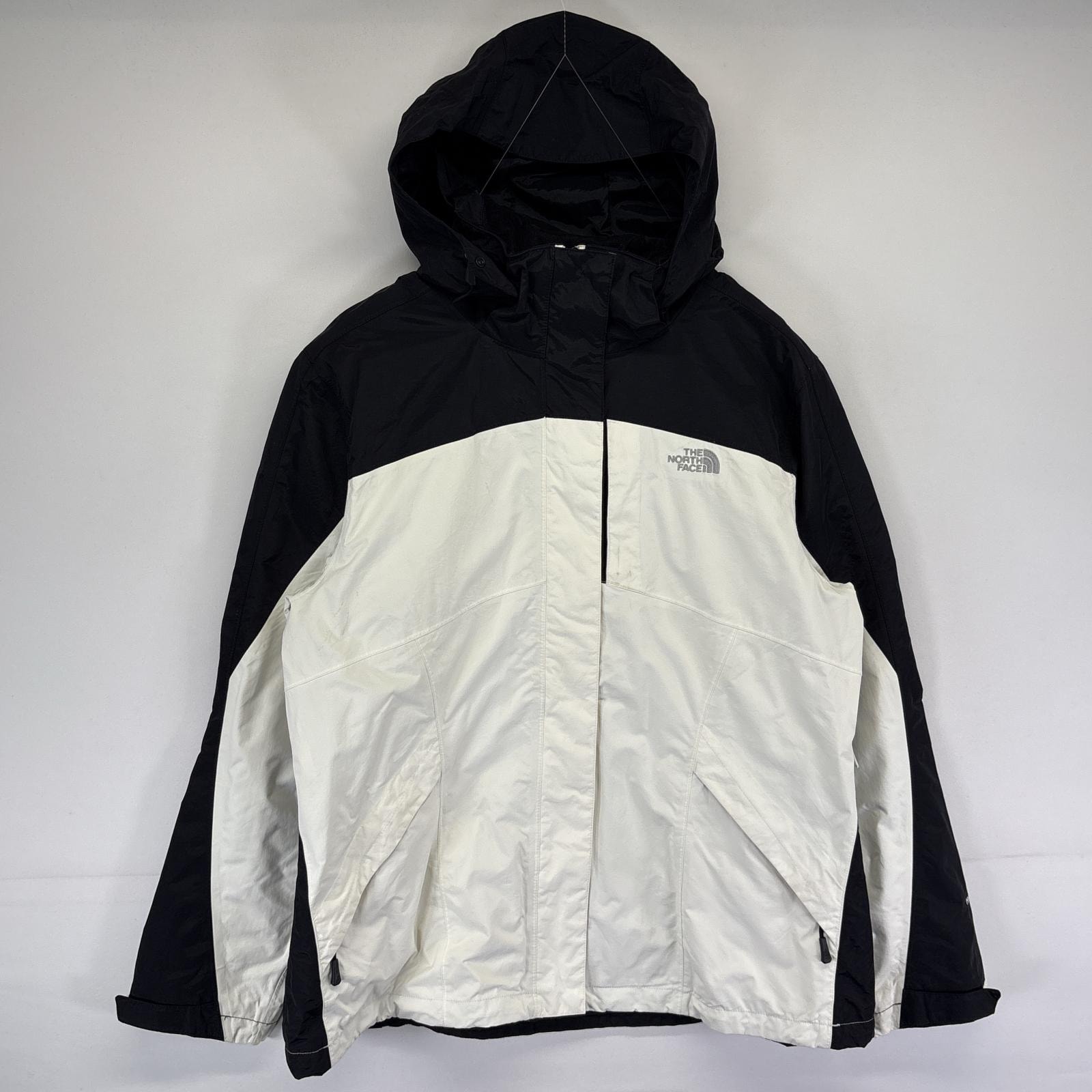 古着 ザ・ノースフェイス THE NORTH FACE ナイロンジャケット ハイベント アウトドア ツートン マウンテンパーカー XL ブラック レディース