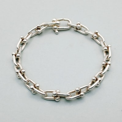 TIFFANY&Co. ティファニー ハードウェア スモール リンク ブレスレット シルバー925 シルバー ユニセックス【中古】