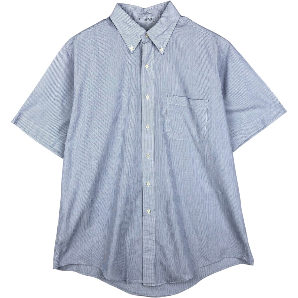 古着 ブルックスブラザーズ Brooks Brothers 半袖 ボタンダウン ストライプシャツ USA製 メンズL相当/eaa644947