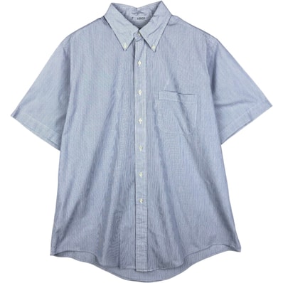 古着 ブルックスブラザーズ Brooks Brothers 半袖 ボタンダウン ストライプシャツ USA製 メンズL相当/eaa644947