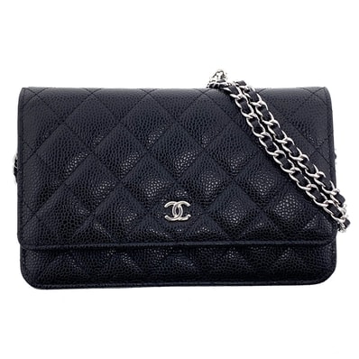 CHANEL シャネル ショルダーバッグ キャビアスキン レディース【中古】