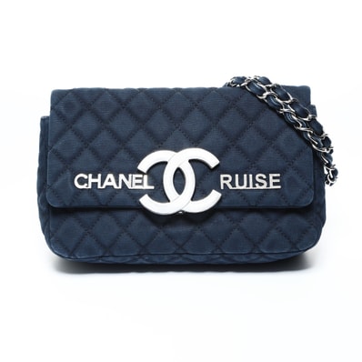 シャネル CHANEL 12番台 2008-2009 コットン キャンバス マトラッセ クルーズコレクション ショルダーバッグ【中古】