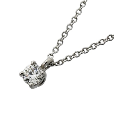 ★最終価格★SALE【6jgb0484】ティファニー ネックレス ソリティア 1PD Pt950 プラチナ ダイヤモンド【中古】レディース