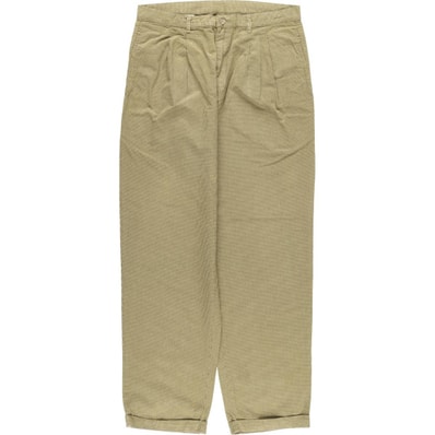 古着 90年代 ギャップ GAP オールドギャップ チェック柄 ツータック コットン スラックスパンツ メンズw33相当 ヴィンテージ/eaa612053