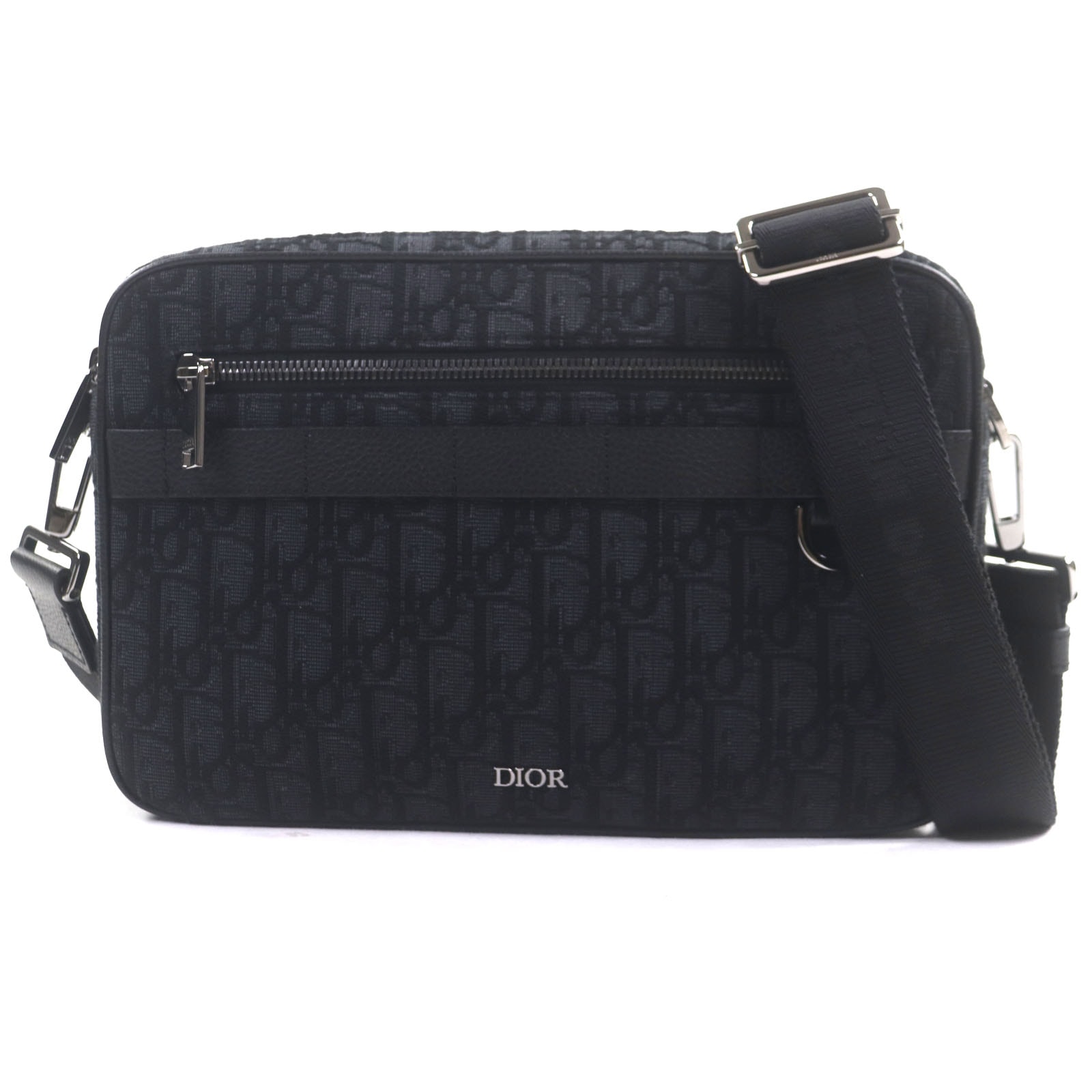 美品 ディオール オム ショルダーバッグ サファリ マキシ オブリーク ブラック